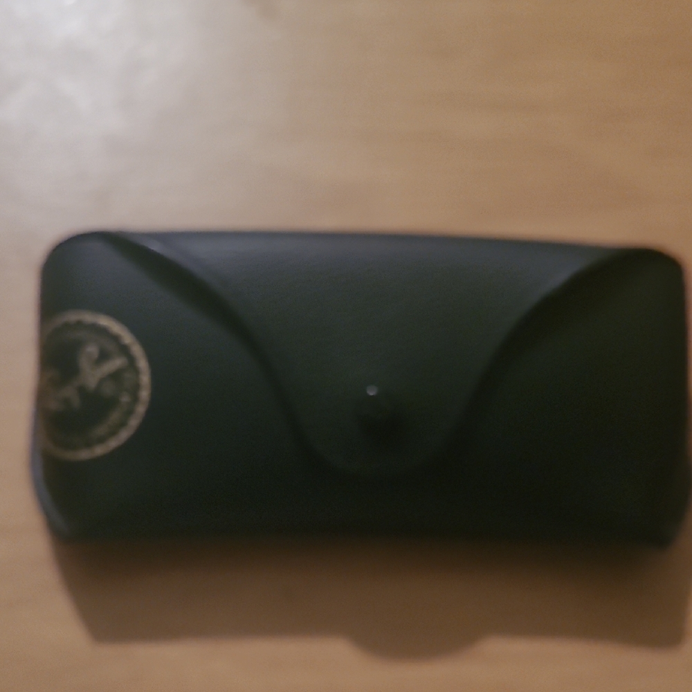 Ray-Ban Black Leather Sunglasses Case New